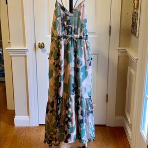 GAP Maxi in green and beige leaf print 👗